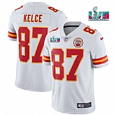 Men & Women & Youth Kansas City Chiefs #87 Travis Kelce White Super Bowl LVII Patch Vapor Untouchable Limited Stitched Jersey,baseball caps,new era cap wholesale,wholesale hats